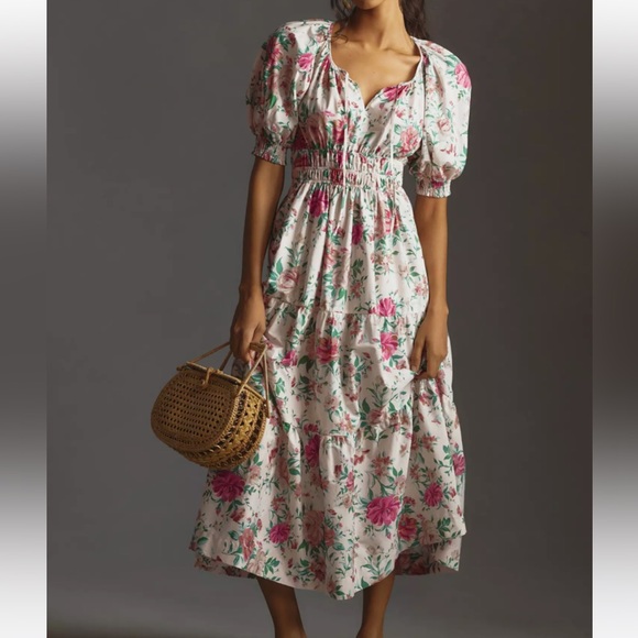 Anthropologie Dresses & Skirts - Anthropologie The Somerset puff sleeve maxi dress